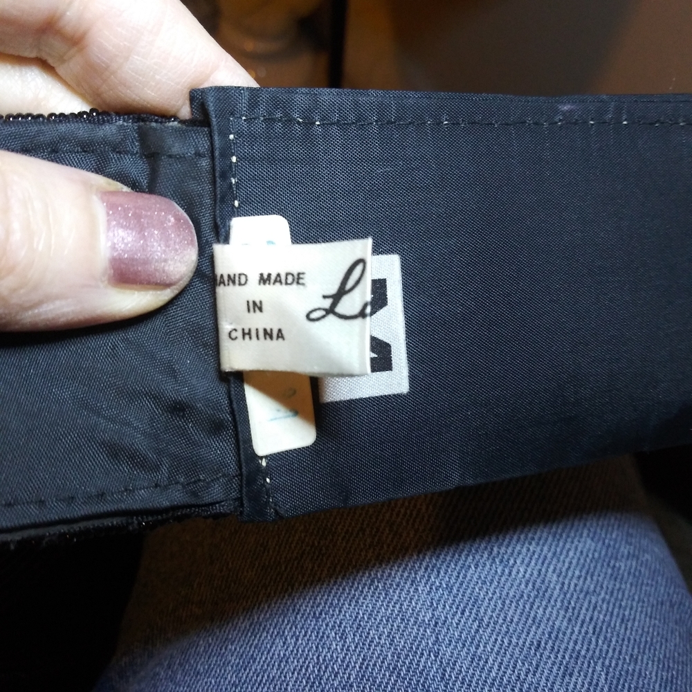 Vintage 80's Le Regale LTD. Hand Made Black Beaded Belt - Picture 10 of 14